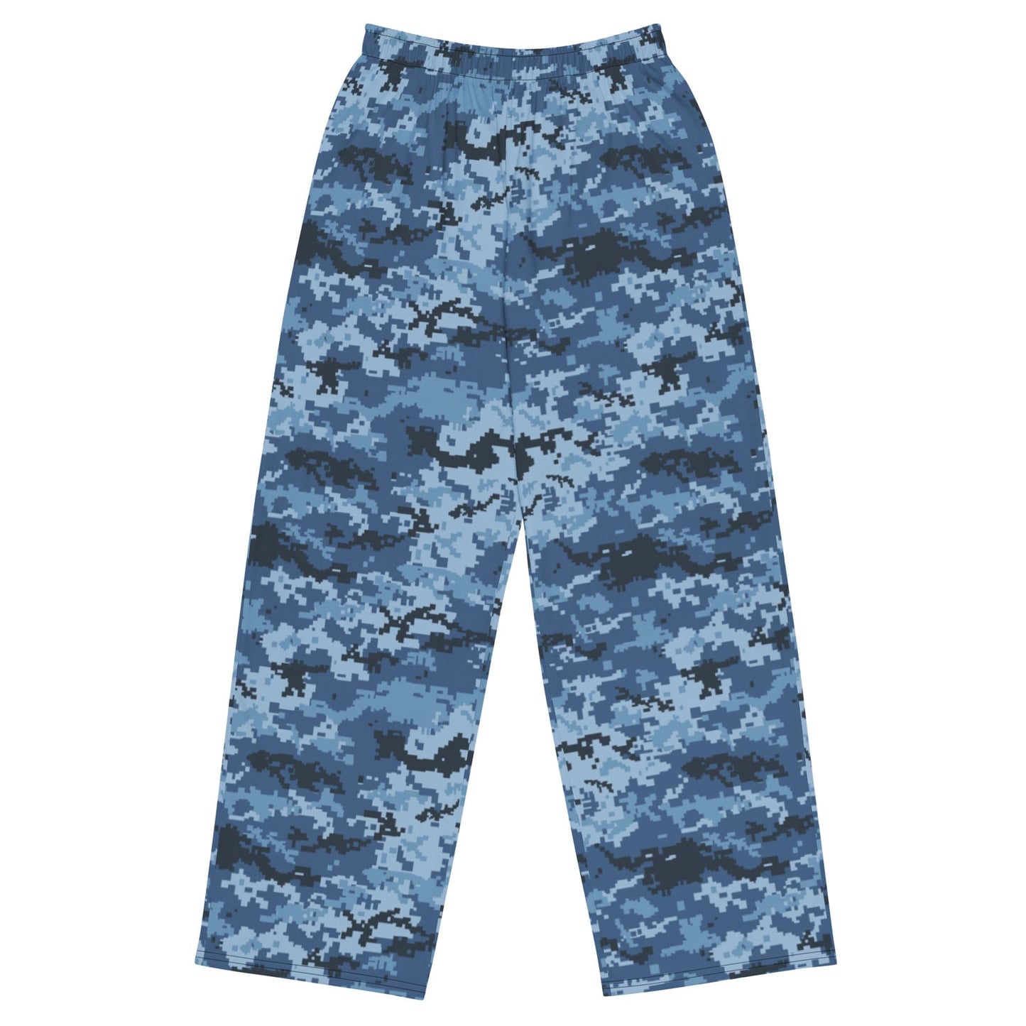 Ukrainian MM14 Navy CAMO unisex wide-leg pants - 2XS - Unisex Wide-Leg Pants