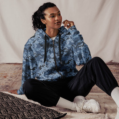 Ukrainian MM14 Navy CAMO Unisex zip hoodie - Zip Hoodies