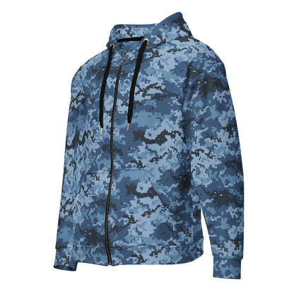 Ukrainian MM14 Navy CAMO Unisex zip hoodie - Zip Hoodies
