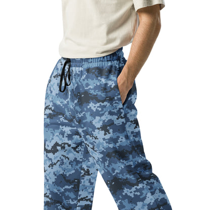 Ukrainian MM14 Navy CAMO Wide-leg joggers - Joggers