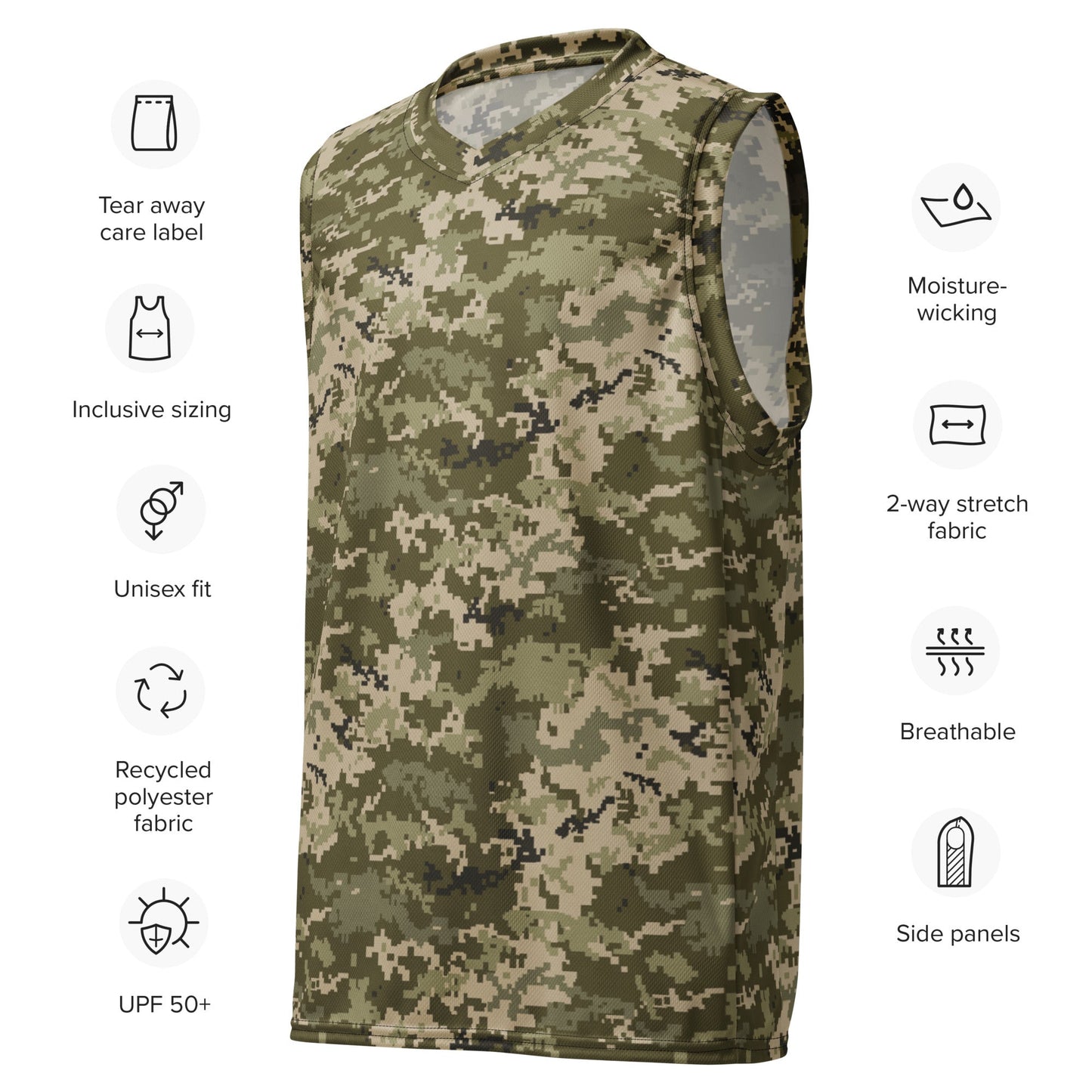 Ukrainian MM14 CAMO unisex basketball jersey Basketball Jerseys