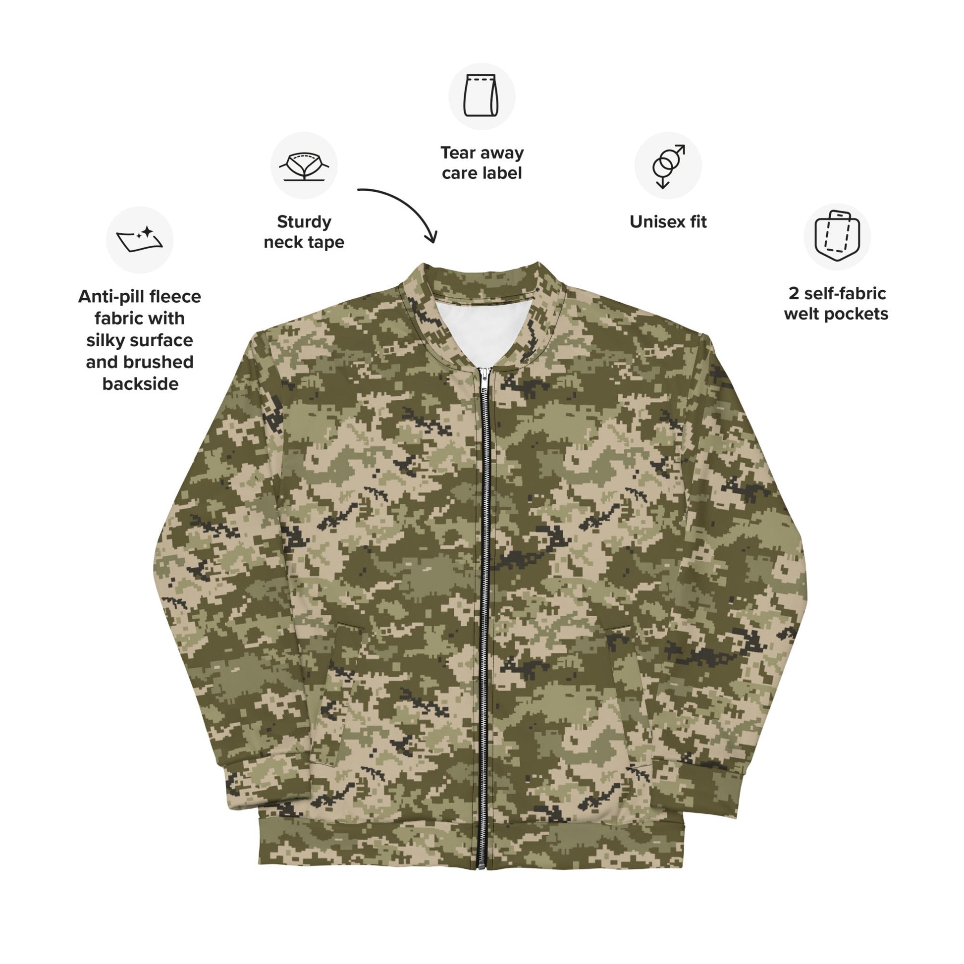 Ukrainian MM14 CAMO Unisex Bomber Jacket - Jackets