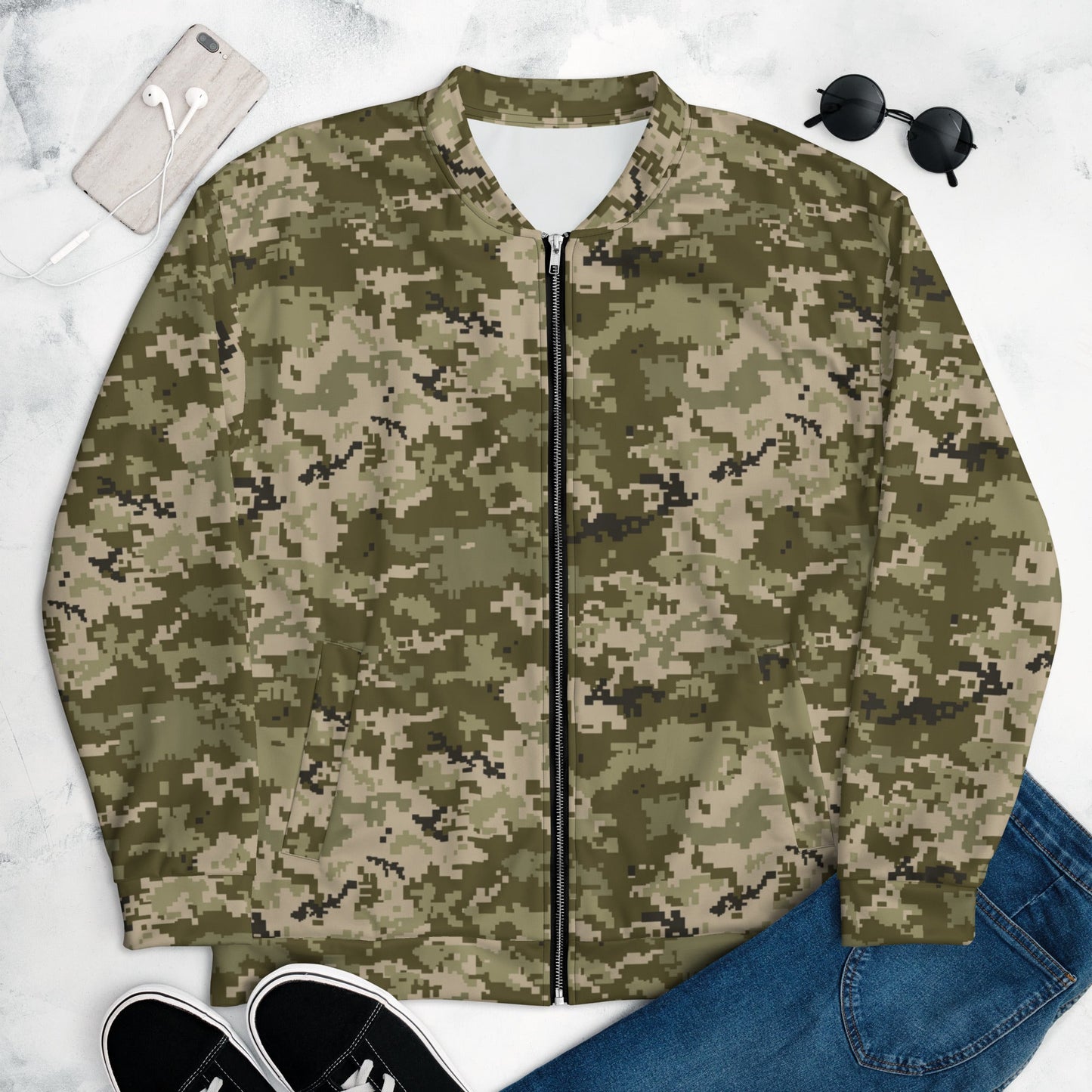Ukrainian MM14 CAMO Unisex Bomber Jacket - XS - Jackets