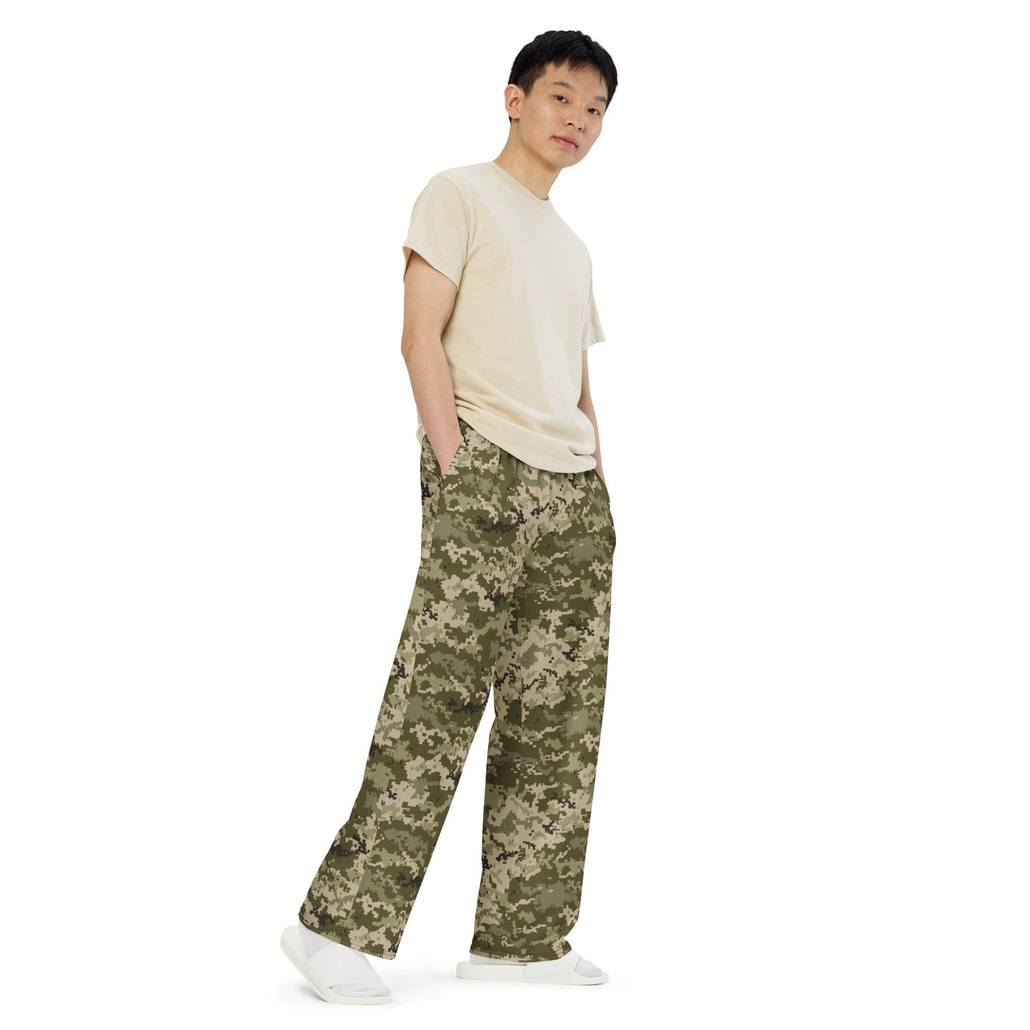 Ukrainian MM14 CAMO unisex wide leg pants Wide Pants