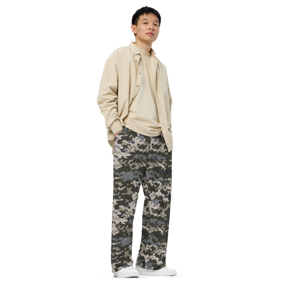 Ukrainian MM14 CAMO unisex wide-leg pants - Unisex Wide-Leg Pants