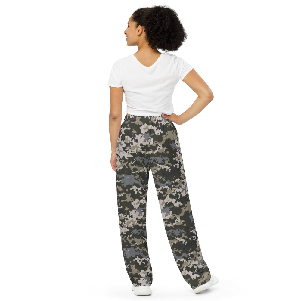 Ukrainian MM14 CAMO unisex wide-leg pants - Unisex Wide-Leg Pants