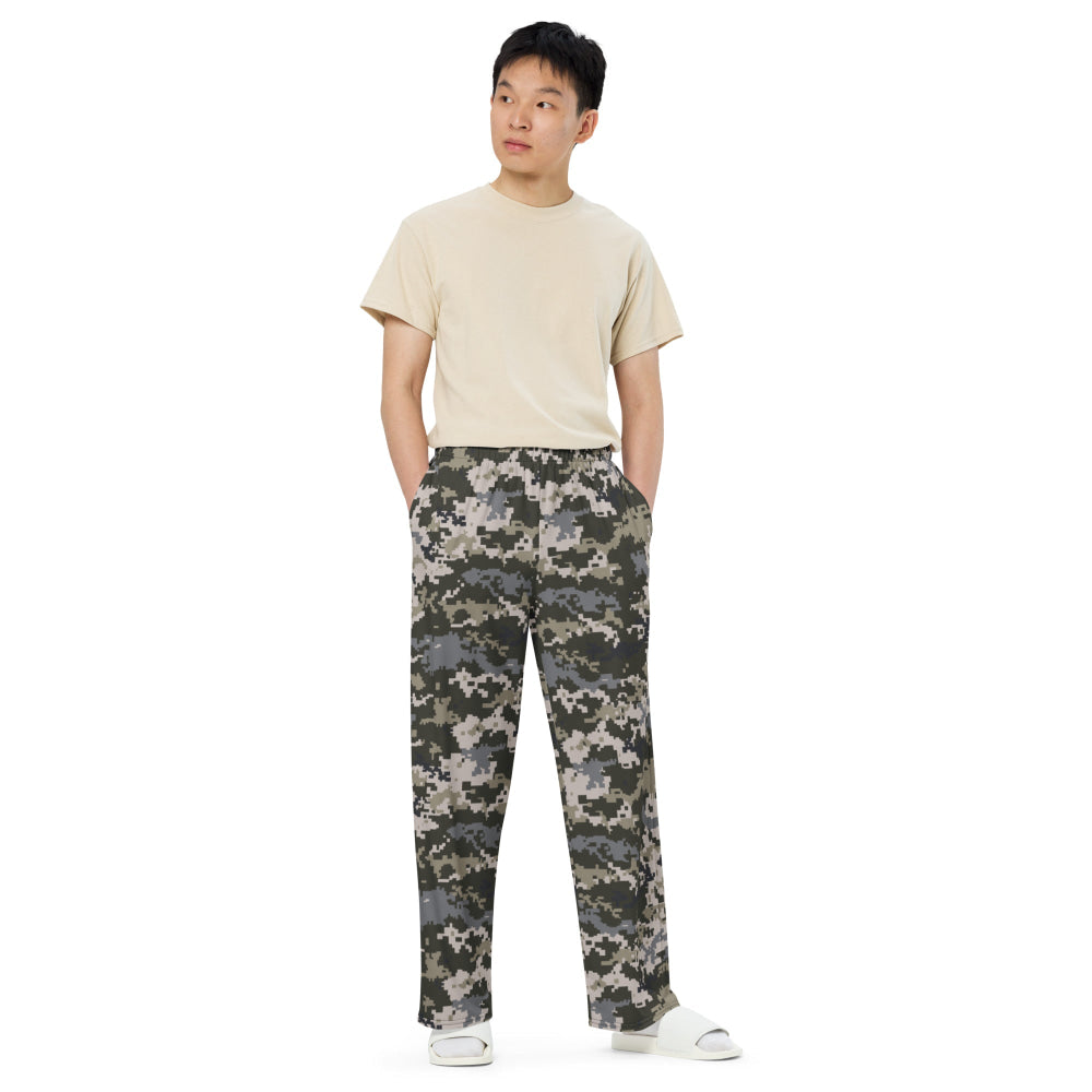 Ukrainian MM14 CAMO unisex wide-leg pants - Unisex Wide-Leg Pants