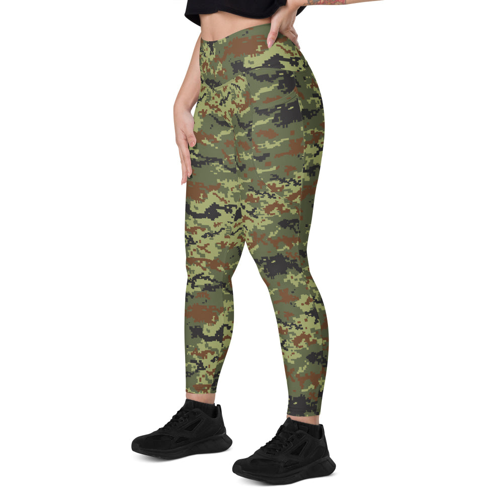 Ukrainian MM14 Woodland CAMO Leggings with pockets - Womens With Pockets