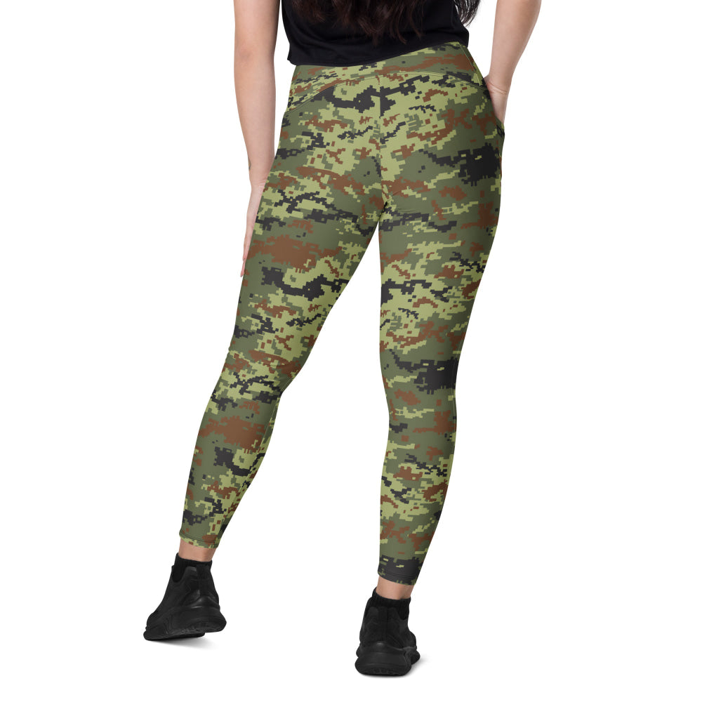 Ukrainian MM14 Woodland CAMO Leggings with pockets - Womens With Pockets