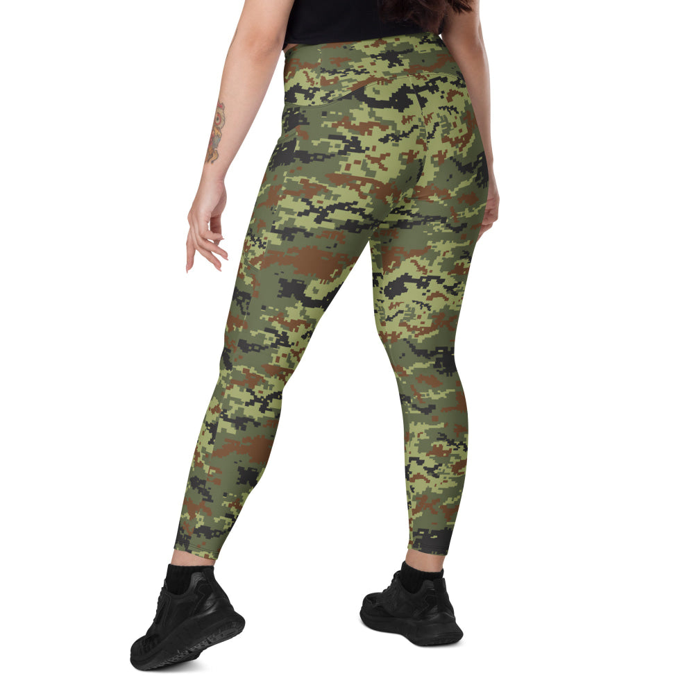 Ukrainian MM14 Woodland CAMO Leggings with pockets - Womens With Pockets