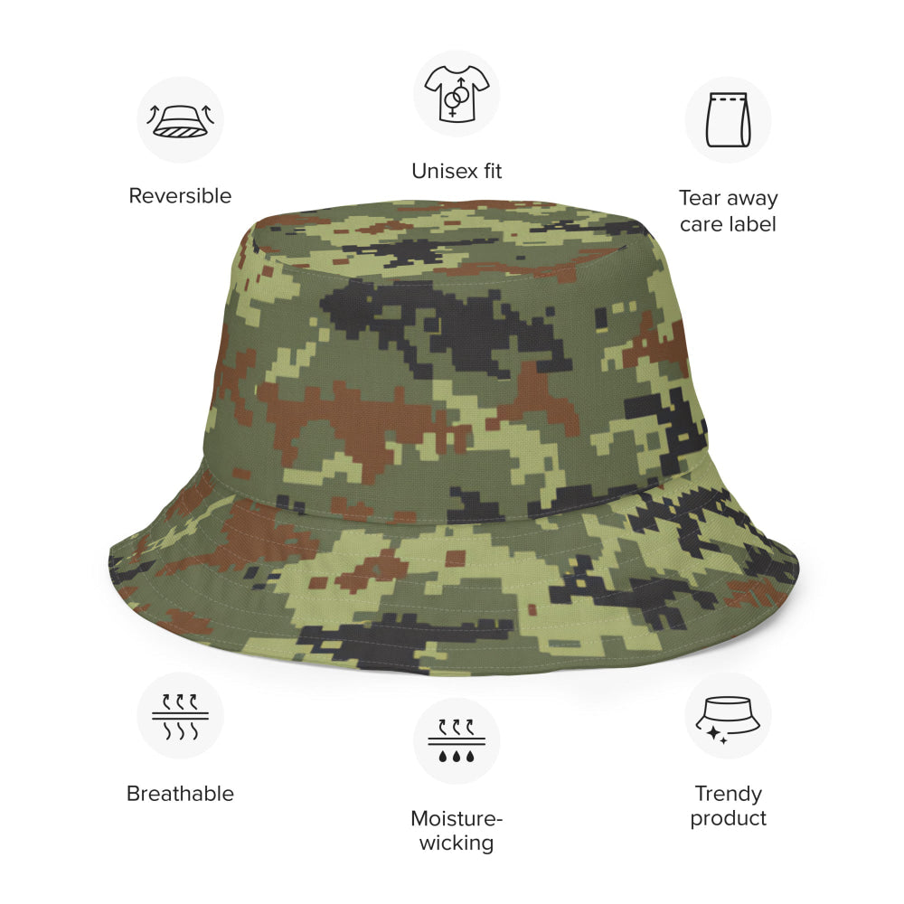 Ukrainian MM14 Woodland CAMO Reversible bucket hat - Bucket Hat