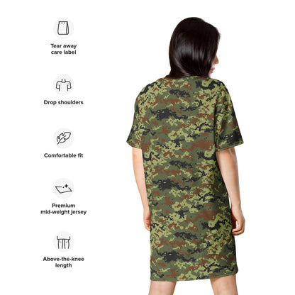 Ukrainian MM14 Woodland CAMO T-shirt dress - Womens T-Shirt Dress