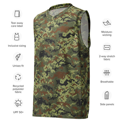 Ukrainian MM14 Woodland CAMO unisex basketball jersey - Unisex Basketball Jersey