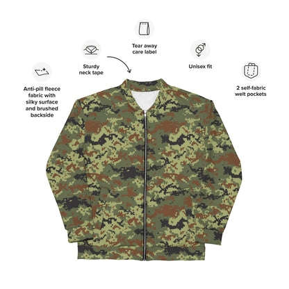 Ukrainian MM14 Woodland CAMO Unisex Bomber Jacket