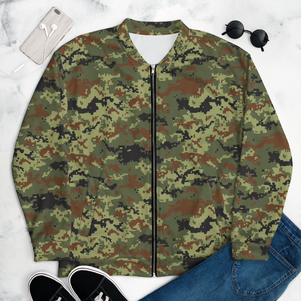 Ukrainian MM14 Woodland CAMO Unisex Bomber Jacket - XS