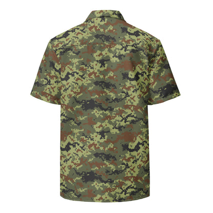 Ukrainian MM14 Woodland CAMO Unisex button shirt - Button Shirt