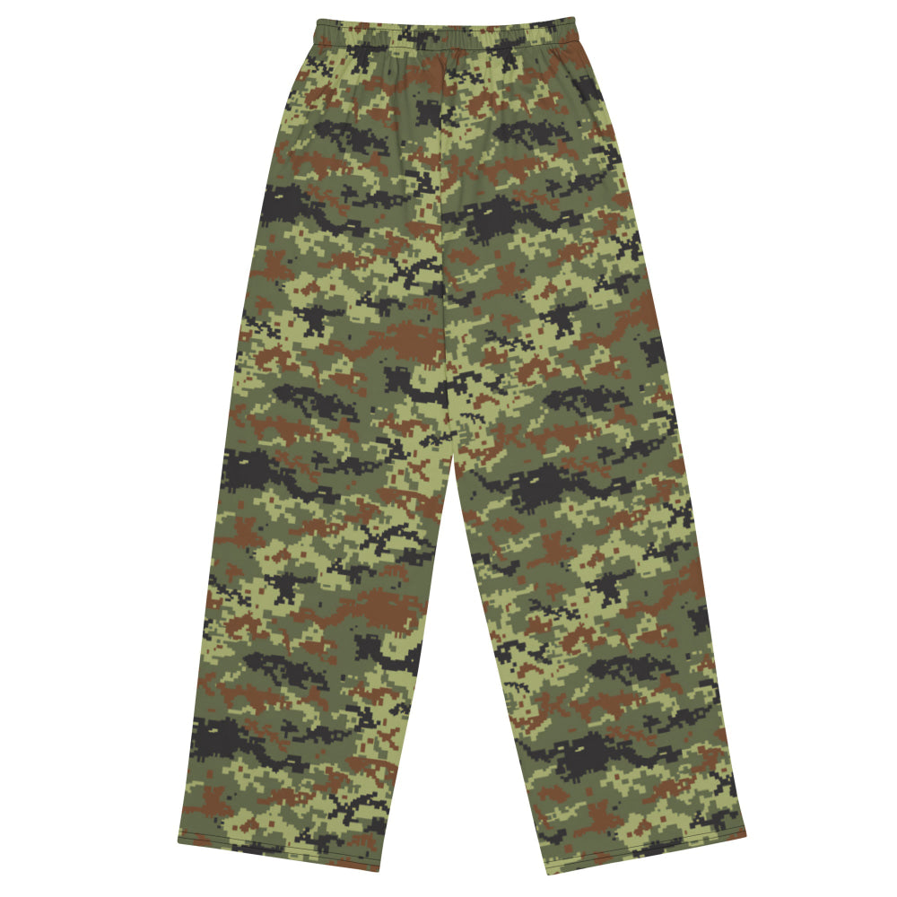 Ukrainian MM14 Woodland CAMO unisex wide-leg pants - Unisex Wide-Leg Pants