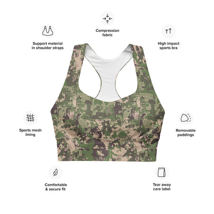 Ukrainian Predator CAMO Longline sports bra - Womens Sports Bra