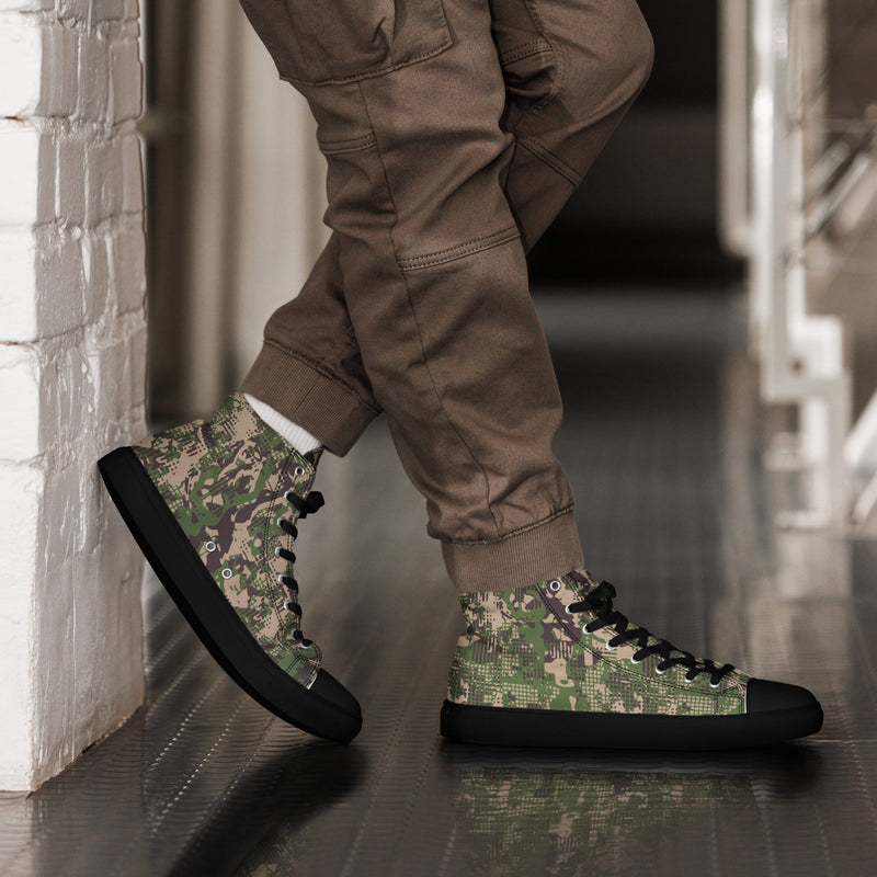 Digital Predator Ukrainian CAMO Mens High-Top Canvas Shoes - Black / 5