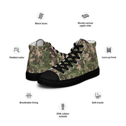 Ukrainian Predator CAMO Mens high top canvas shoes - High Top Canvas Shoes