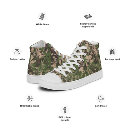 Ukrainian Predator CAMO Men’s high top canvas shoes - Mens High Top Canvas Shoes