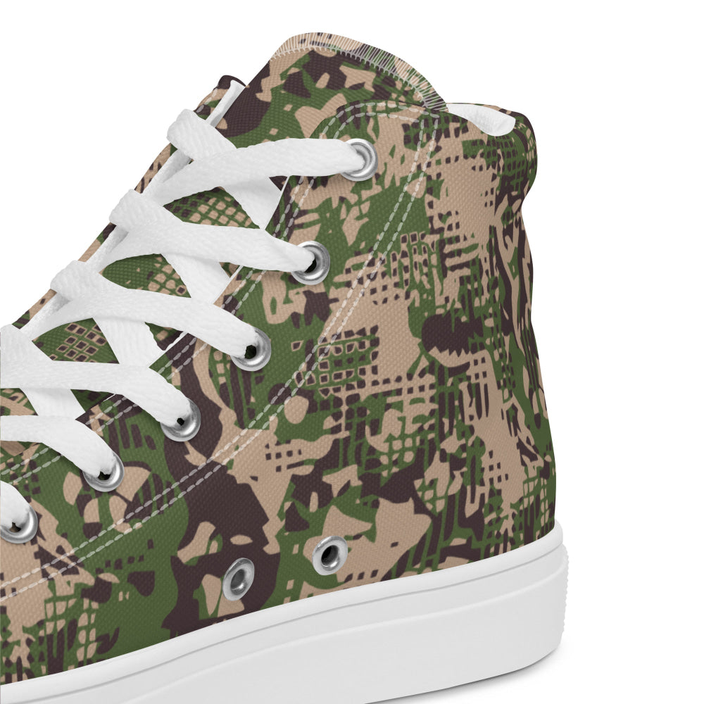 Ukrainian Predator CAMO Men’s high top canvas shoes - Mens High Top Canvas Shoes