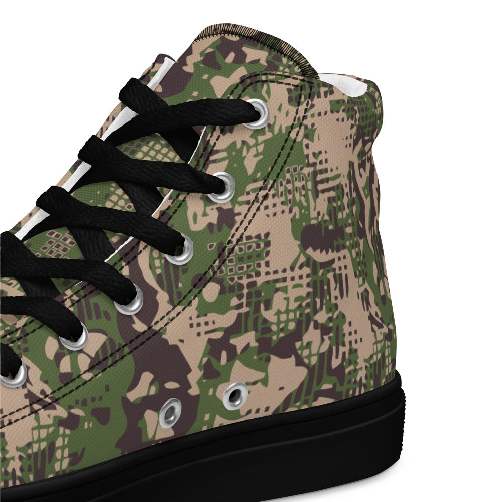 Ukrainian Predator CAMO Men’s high top canvas shoes - Mens High Top Canvas Shoes