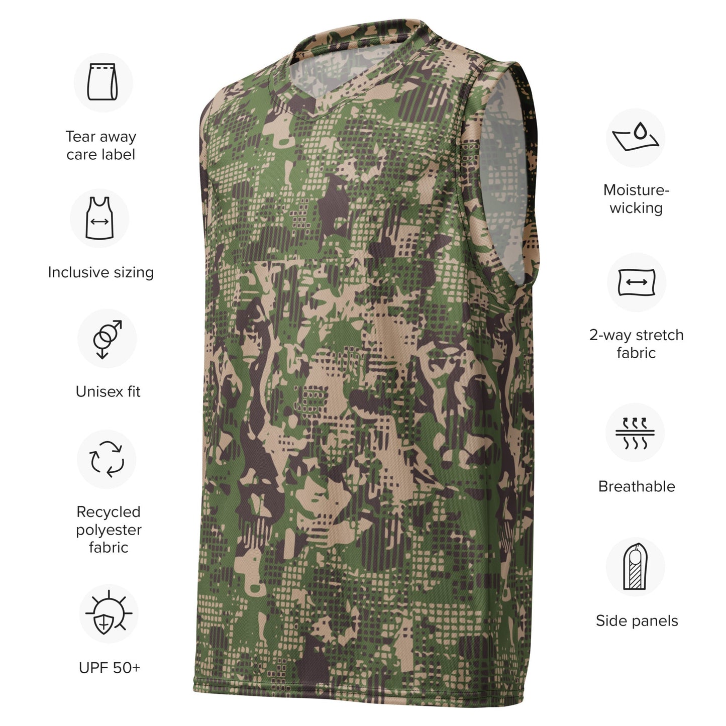 Ukrainian Predator CAMO unisex basketball jersey - Basketball Jerseys