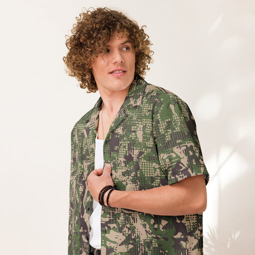 Digital Predator Ukrainian CAMO Unisex Short-Sleeve Button Shirt - Button-Up