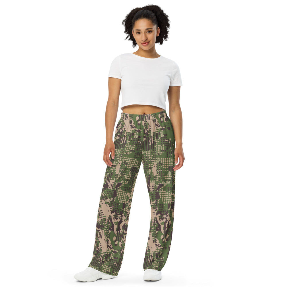 Ukrainian Predator CAMO unisex wide-leg pants - Unisex Wide-Leg Pants