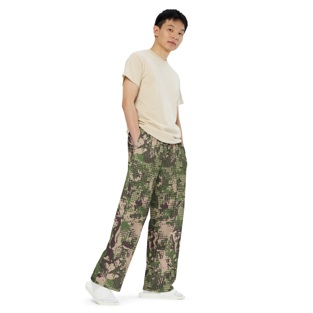 Ukrainian Predator CAMO unisex wide-leg pants - Unisex Wide-Leg Pants