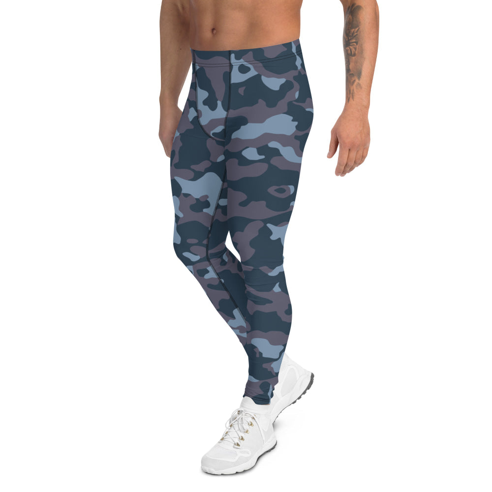 Ukrainian Special Police Dubok Amoeba Blue Urban CAMO Men’s Leggings - Mens