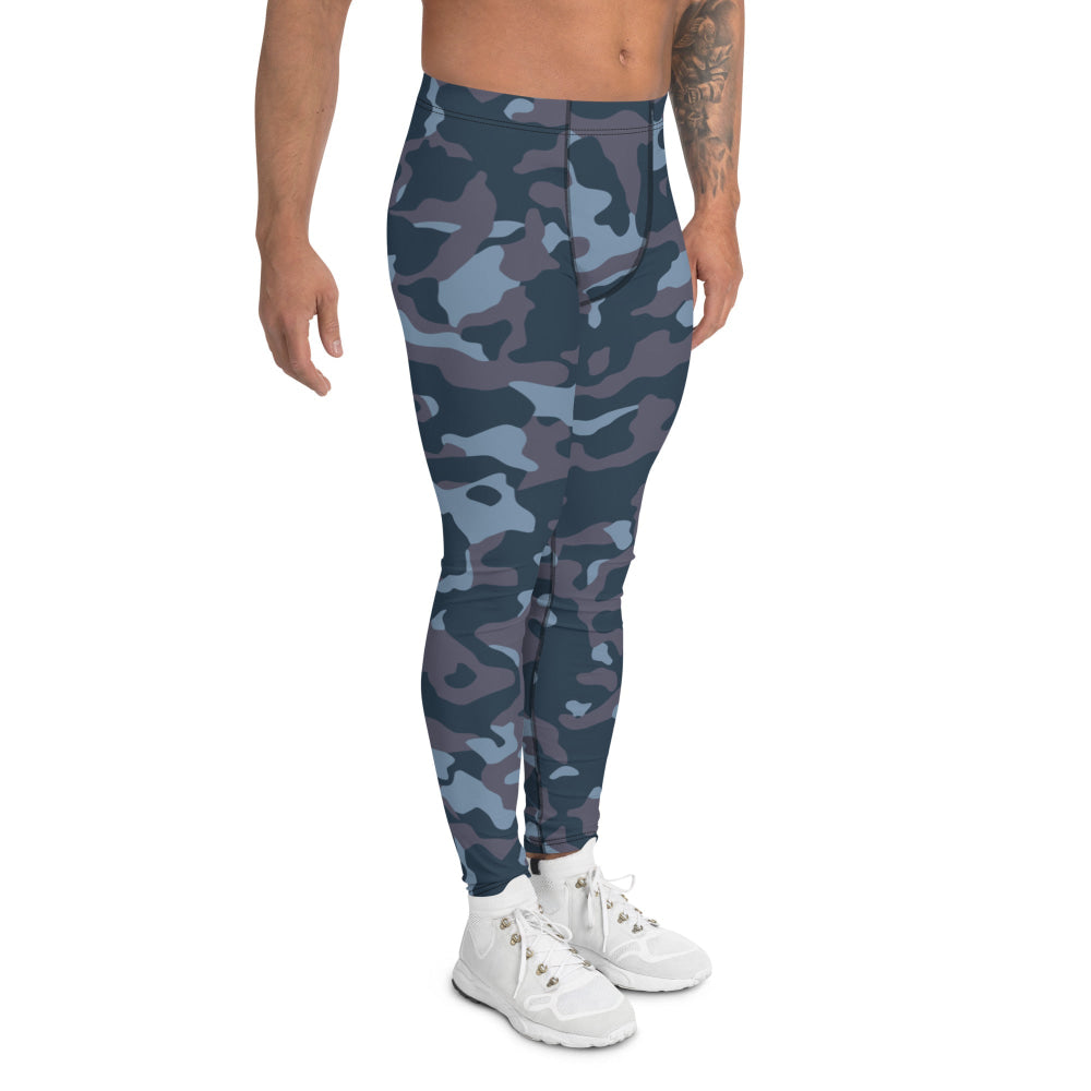 Ukrainian Special Police Dubok Amoeba Blue Urban CAMO Men’s Leggings - Mens