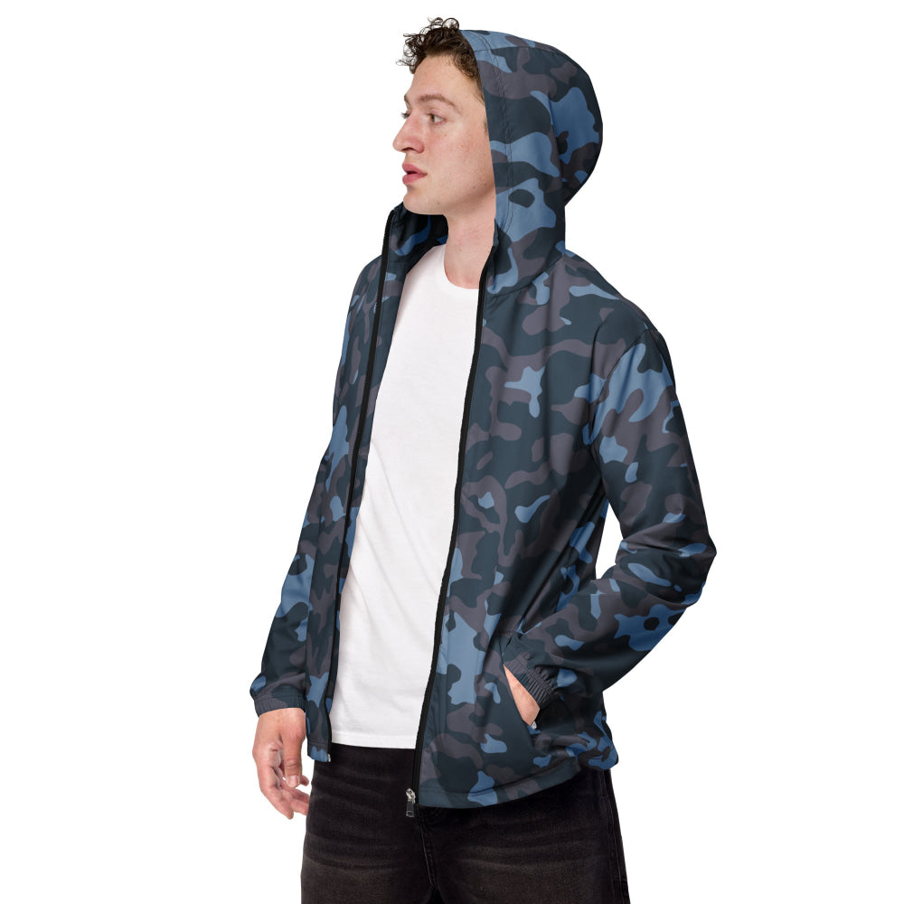 Ukrainian Special Police Dubok Amoeba Blue Urban CAMO Men’s windbreaker - XS - Mens Windbreaker