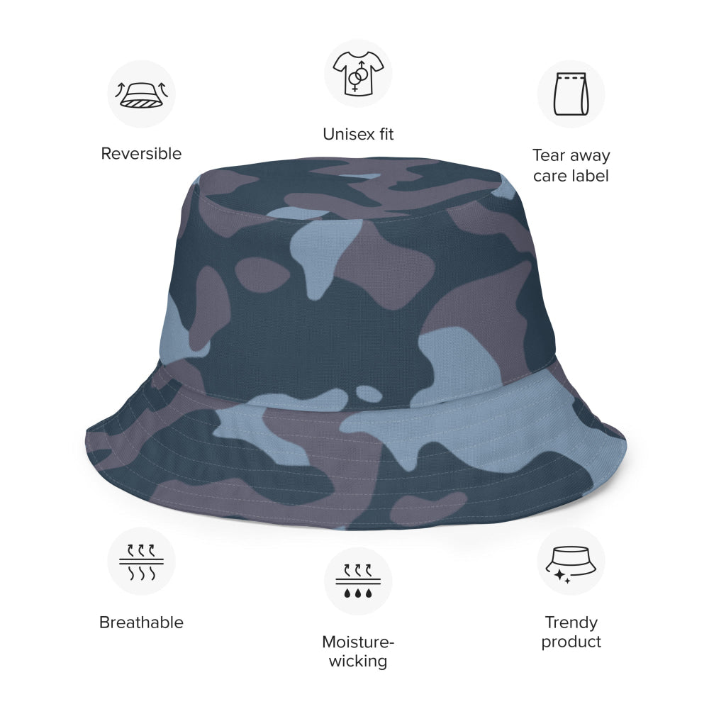 Ukrainian Special Police Dubok Amoeba Blue Urban CAMO Reversible bucket hat - Bucket Hat