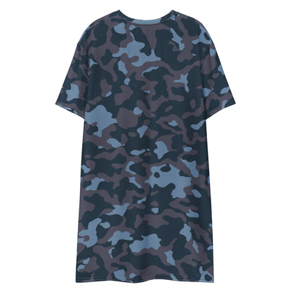 Ukrainian Special Police Dubok Amoeba Blue Urban CAMO T-shirt dress - Womens T-Shirt Dress