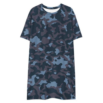 Ukrainian Special Police Dubok Amoeba Blue Urban CAMO T-shirt dress - Womens T-Shirt Dress