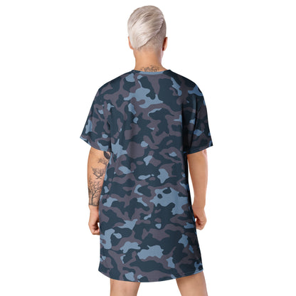 Ukrainian Special Police Dubok Amoeba Blue Urban CAMO T-shirt dress - Womens T-Shirt Dress