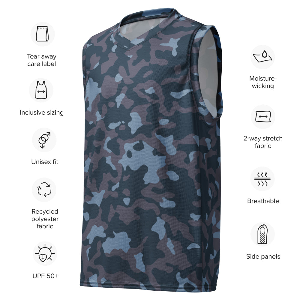 Ukrainian Special Police Dubok Amoeba Blue Urban CAMO unisex basketball jersey - Unisex Basketball Jersey