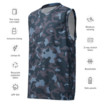 Ukrainian Special Police Dubok Amoeba Blue Urban CAMO unisex basketball jersey - Unisex Basketball Jersey