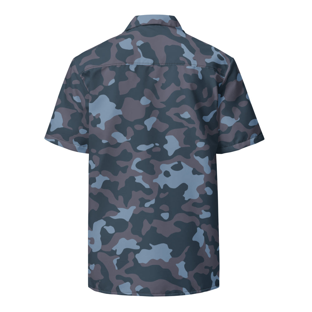 Ukrainian Special Police Dubok Amoeba Blue Urban CAMO Unisex button shirt - Button Shirt