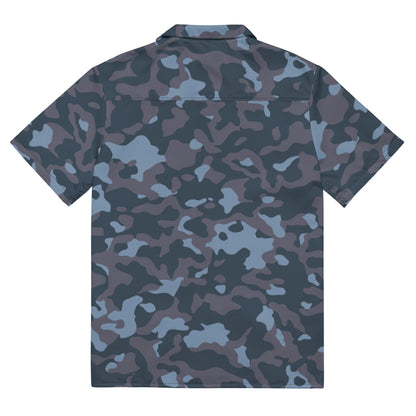 Ukrainian Special Police Dubok Amoeba Blue Urban CAMO Unisex button shirt - Button Shirt