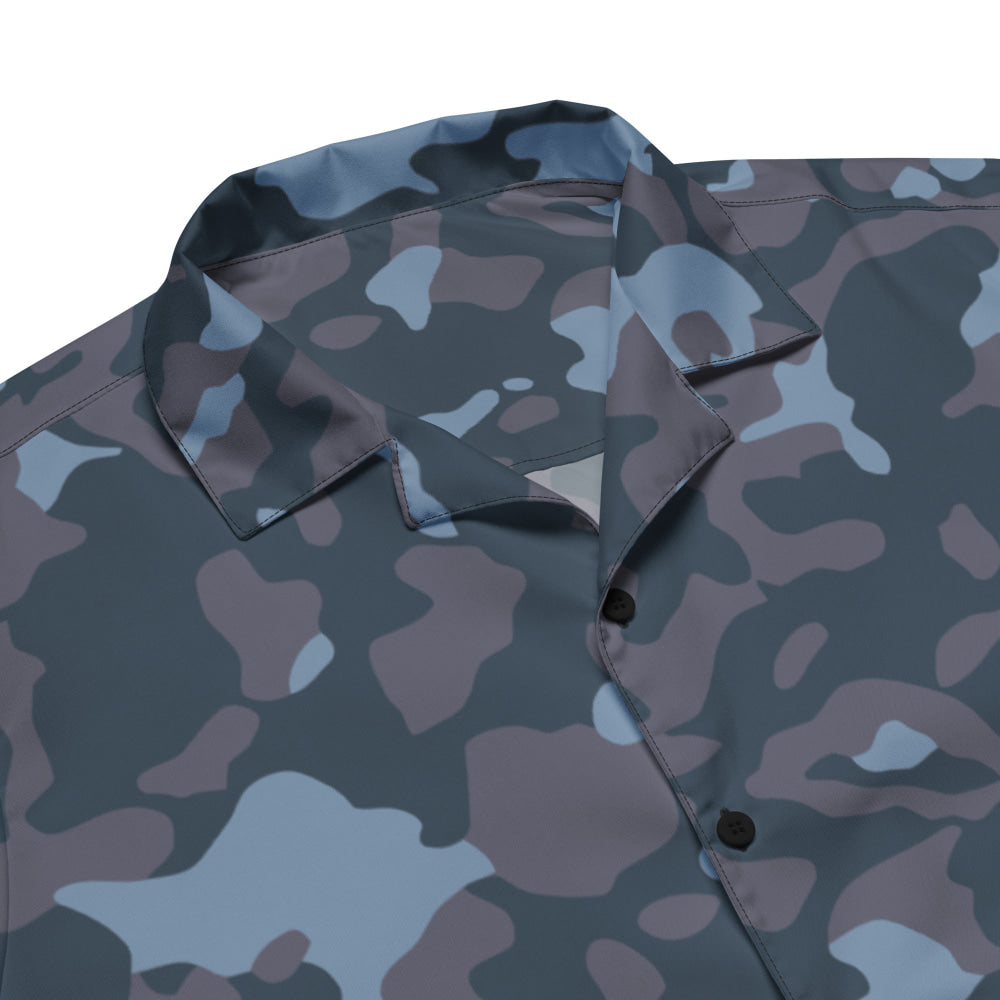 Ukrainian Special Police Dubok Amoeba Blue Urban CAMO Unisex button shirt - Button Shirt