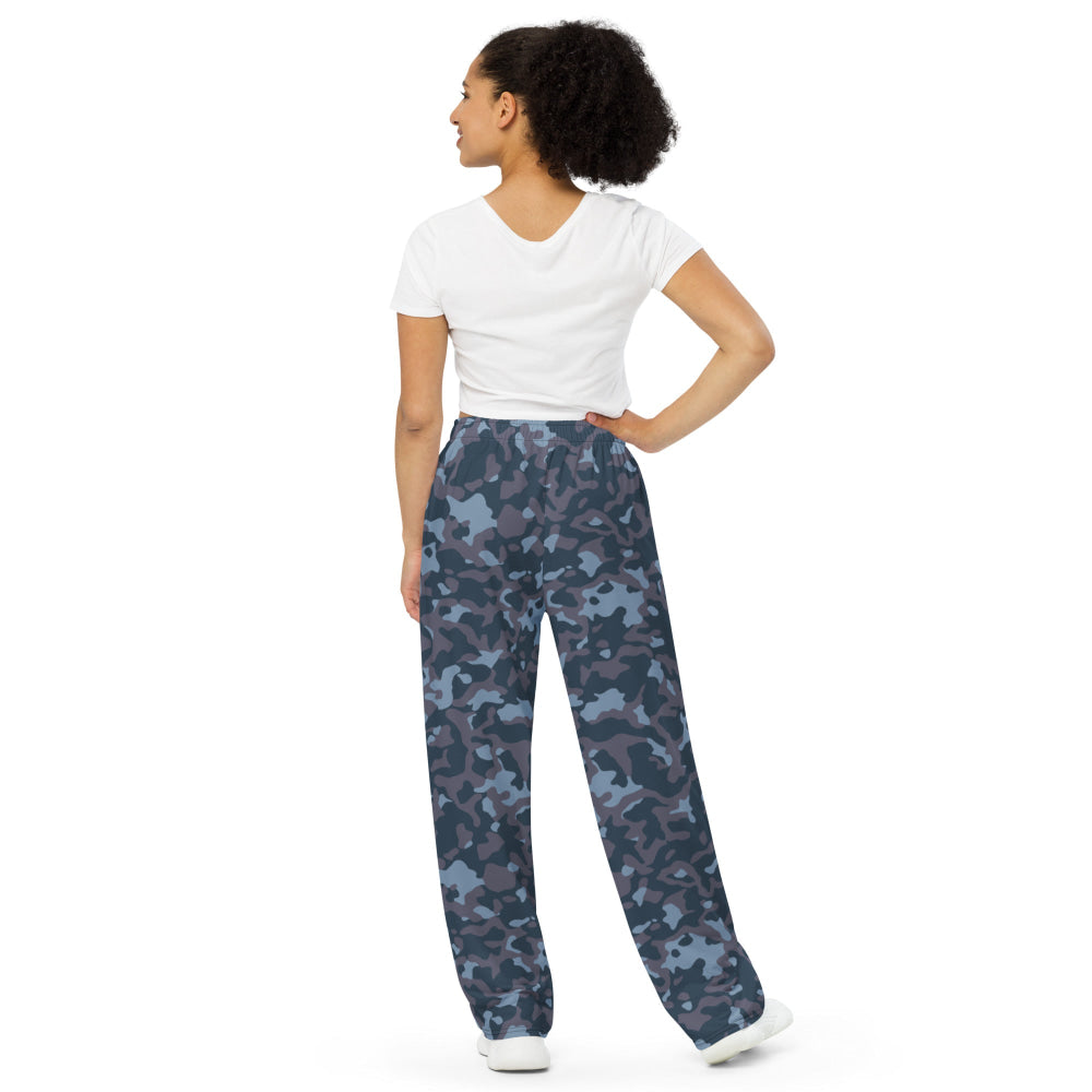 Ukrainian Special Police Dubok Amoeba Blue Urban CAMO unisex wide-leg pants - Unisex Wide-Leg Pants