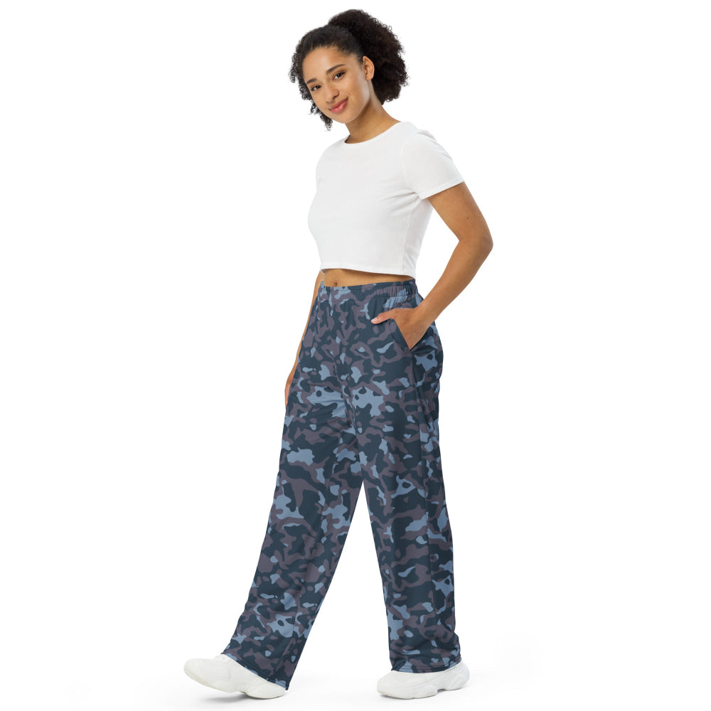 Ukrainian Special Police Dubok Amoeba Blue Urban CAMO unisex wide-leg pants - Unisex Wide-Leg Pants