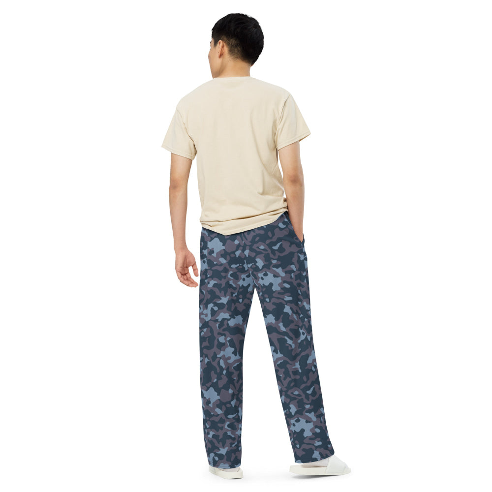 Ukrainian Special Police Dubok Amoeba Blue Urban CAMO unisex wide-leg pants - Unisex Wide-Leg Pants