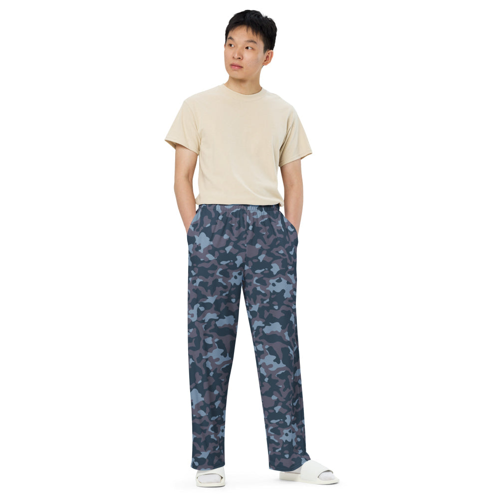 Ukrainian Special Police Dubok Amoeba Blue Urban CAMO unisex wide-leg pants - Unisex Wide-Leg Pants