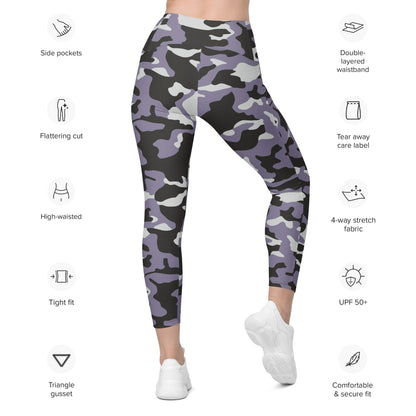 Ukrainian Special Police Dubok Amoeba Urban CAMO Leggings with pockets - Womens With Pockets