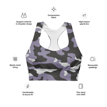 Ukrainian Special Police Dubok Amoeba Urban CAMO Longline sports bra - Womens Sports Bra