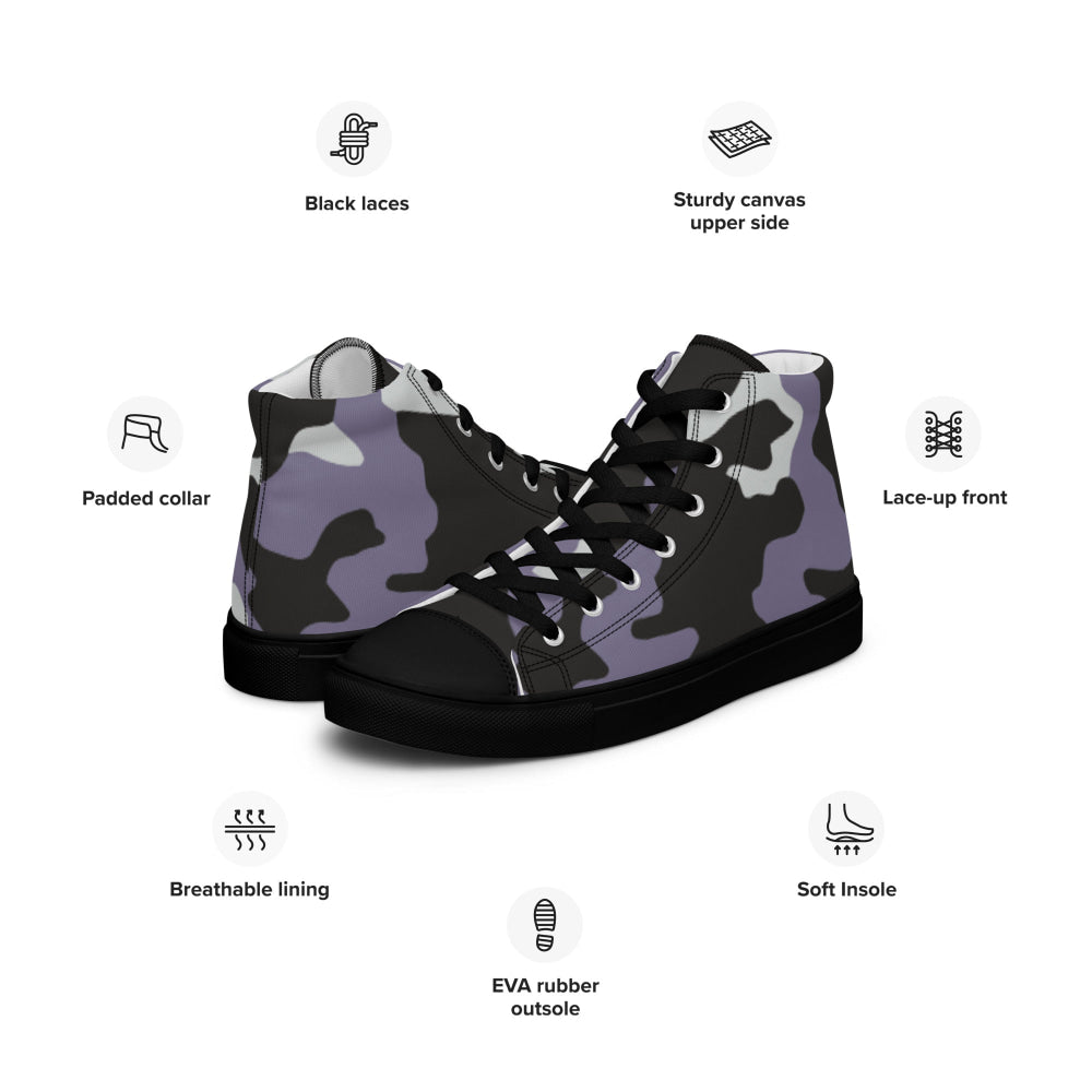 Ukrainian Special Police Dubok Amoeba Urban CAMO Men’s high top canvas shoes - Mens High Top Canvas Shoes